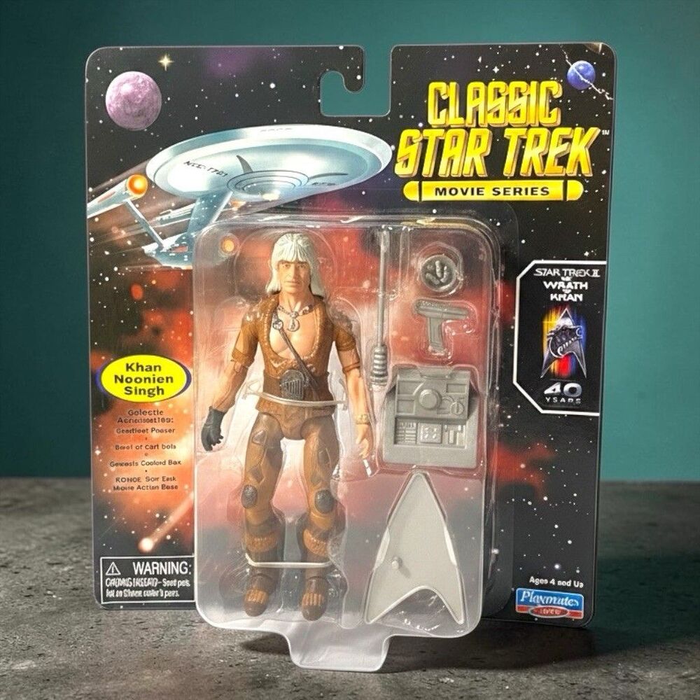 Classic Star Trek Movie Series Khan Noonien Singh Action Figure Playmates New